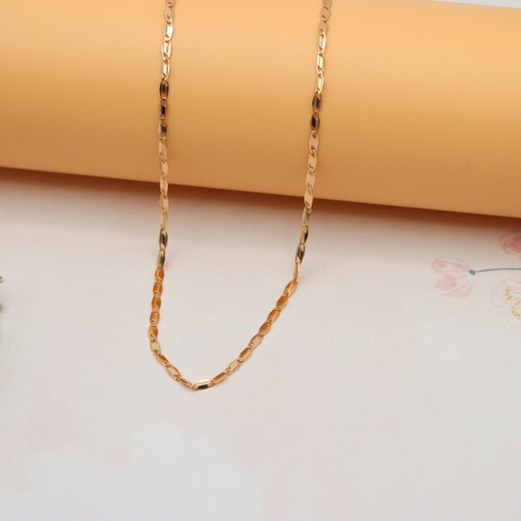 "Elegant Rose Gold Chain Necklace with Adjustable Extender, XPNL0195 - Picture 1 of 12
